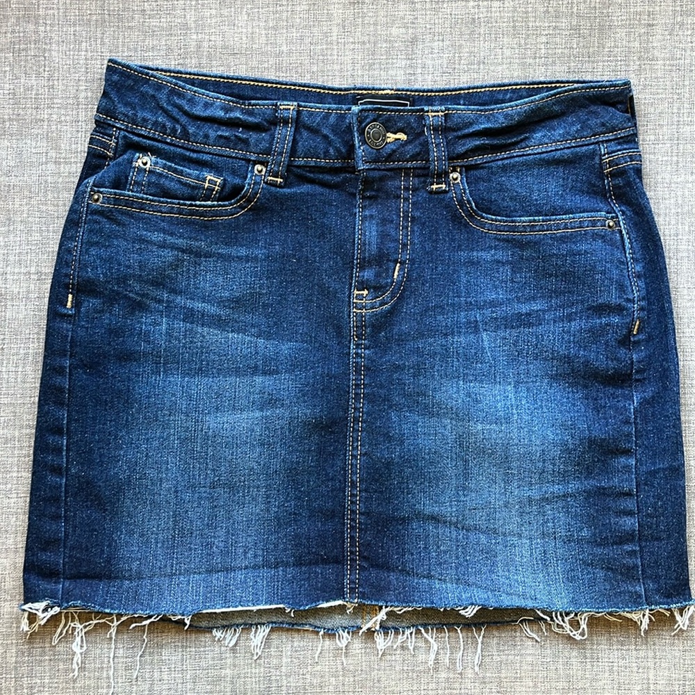 Gap Raw Hem Mini Jean Skirt 0/25